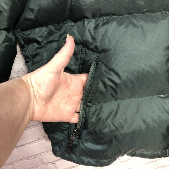 Eddie Bauer Jacket Men Large Goose Down Puffer Hood Zip Snow Core Winter Coat + - Picture 14 of 14